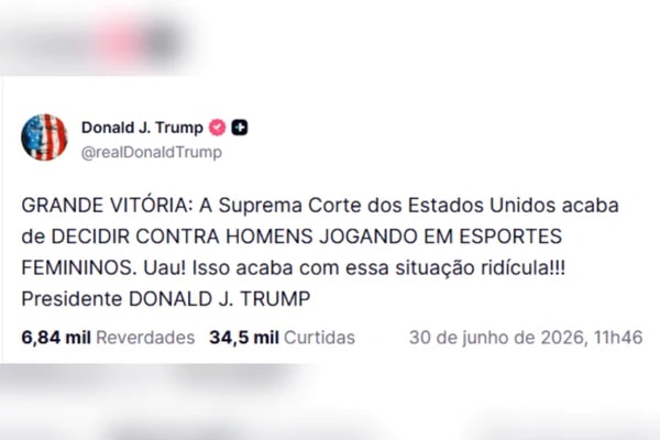 Paulo Figueiredo comemora veto dos EUA a atletas trans: "Óbvio"