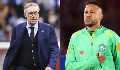 Neymar vai jogar? Ancelotti revela destino do craque contra a Escócia