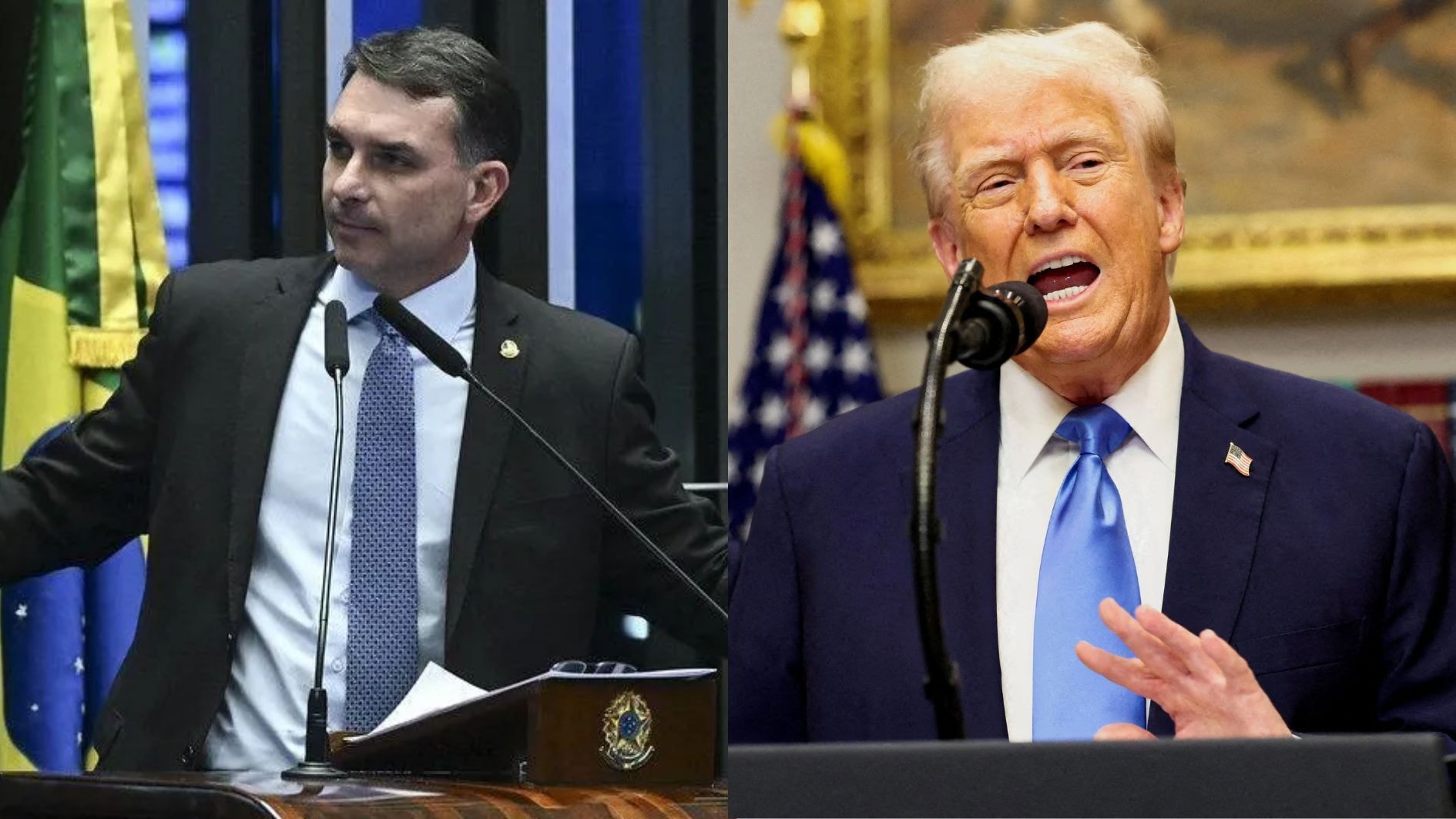 Trump divulga agenda oficial sem encontro com Flávio Bolsonaro