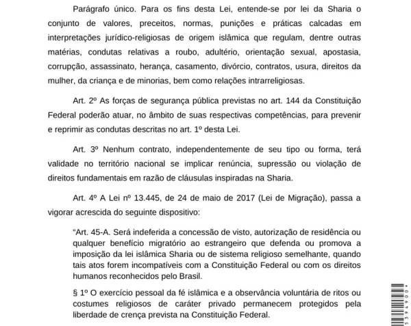 Deputado revela ajuda israelense em projeto que pode afetar muçulmanos