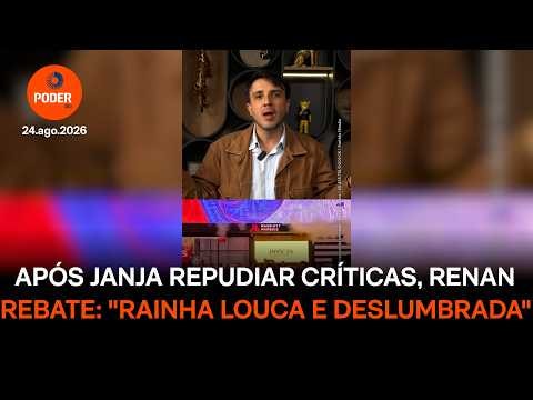 Após Janja repudiar críticas, Renan rebate: “Rainha louca e deslumbrada”