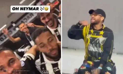 Neymar vira piada de jogadores do Atlético após eliminação do Santos