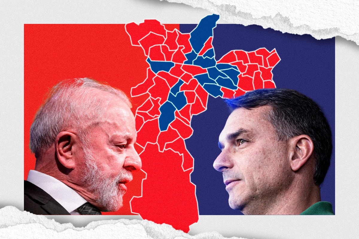 Lula ganhou em 43 das 57 zonas eleitorais de São Paulo; Flávio, em 14