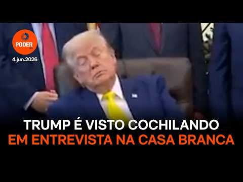 Trump é visto “cochilando” durante reunião na Casa Branca