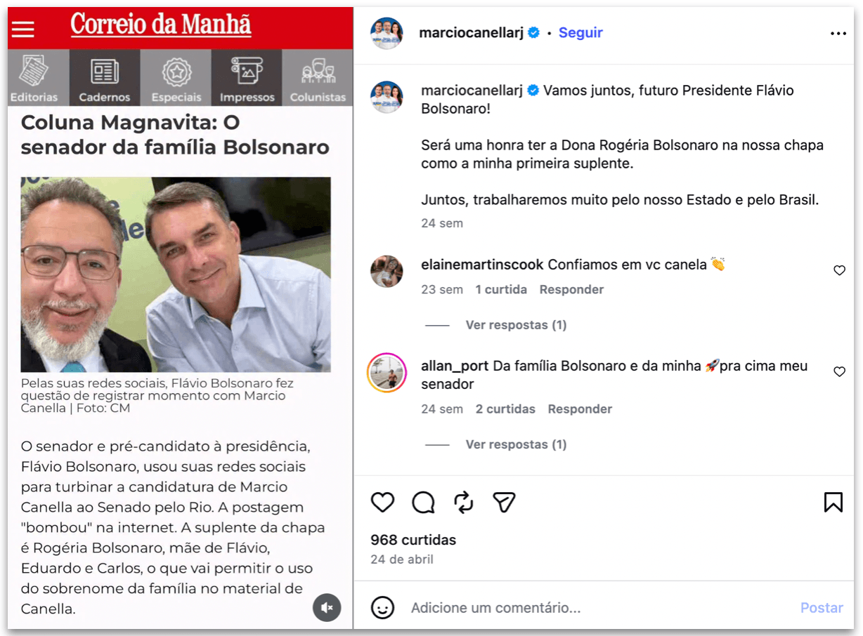 Mãe de Flávio foi escolhida como suplente de Canella, preso pela PF