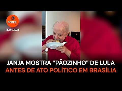Janja mostra Lula comendo “pãozinho” horas antes de comício em Brasília