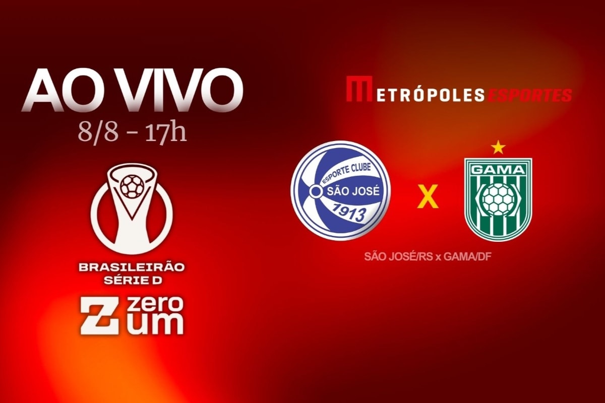 Série D ZeroUm: Metrópoles transmite São José-RS x Gama-DF ao vivo