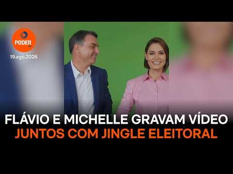 Flávio e Michelle gravam vídeo juntos com jingle eleitoral