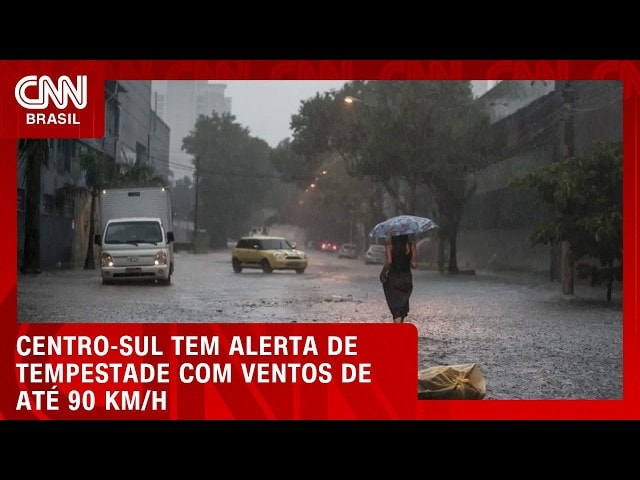 Inmet alerta para tempestade no Sul, Sudeste e Centro-Oeste; veja áreas