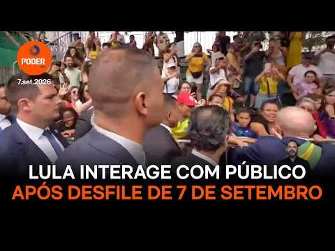 Lula interage com público após desfile de 7 de Setembro