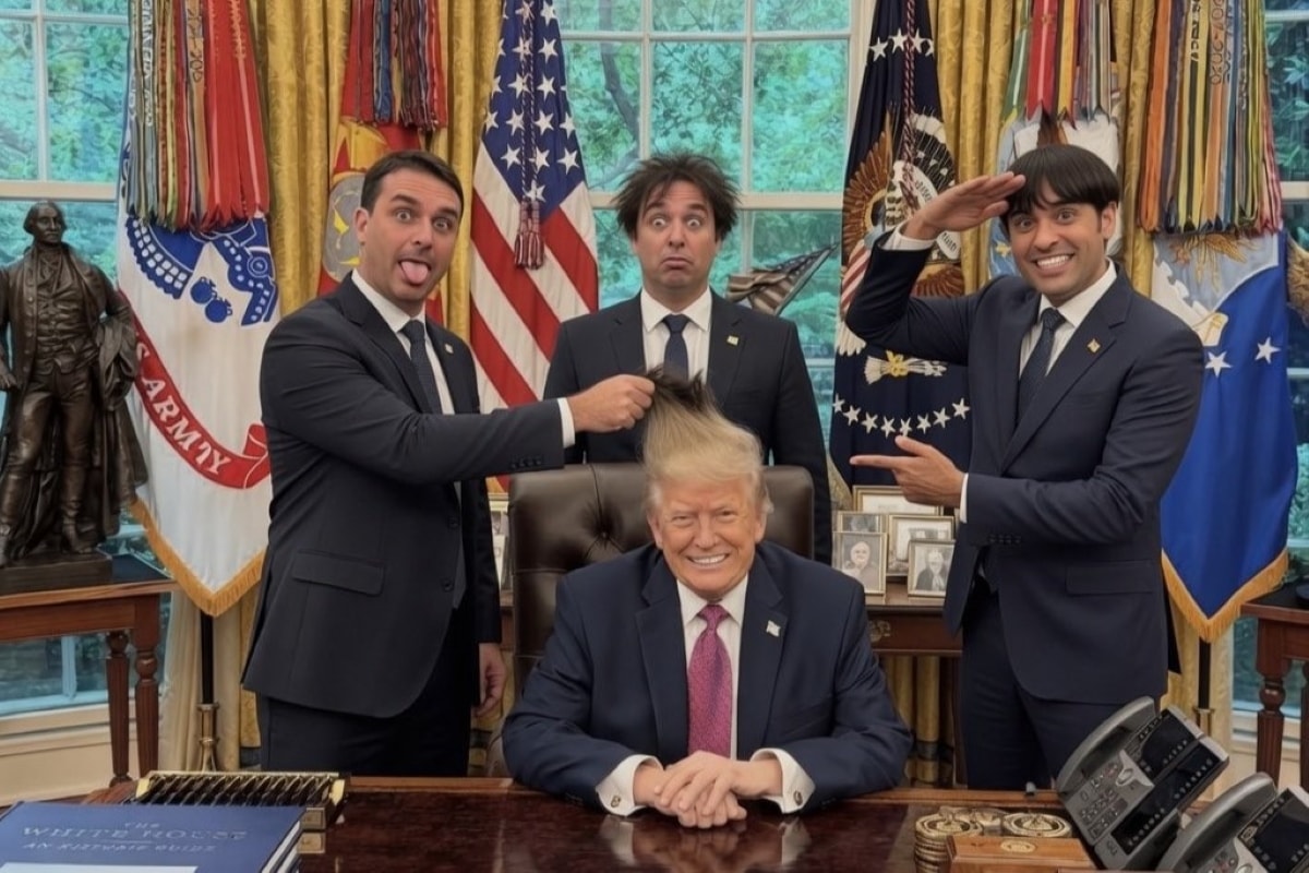 Lindbergh reage a encontro de Flávio nos EUA: “Três patetas com Trump"