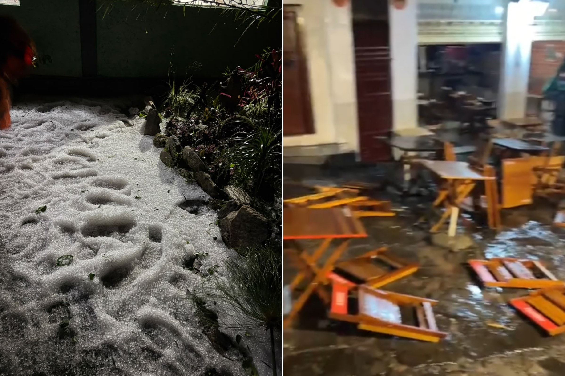 Temporal com granizo deixa rastro de destruição em cidades de MG