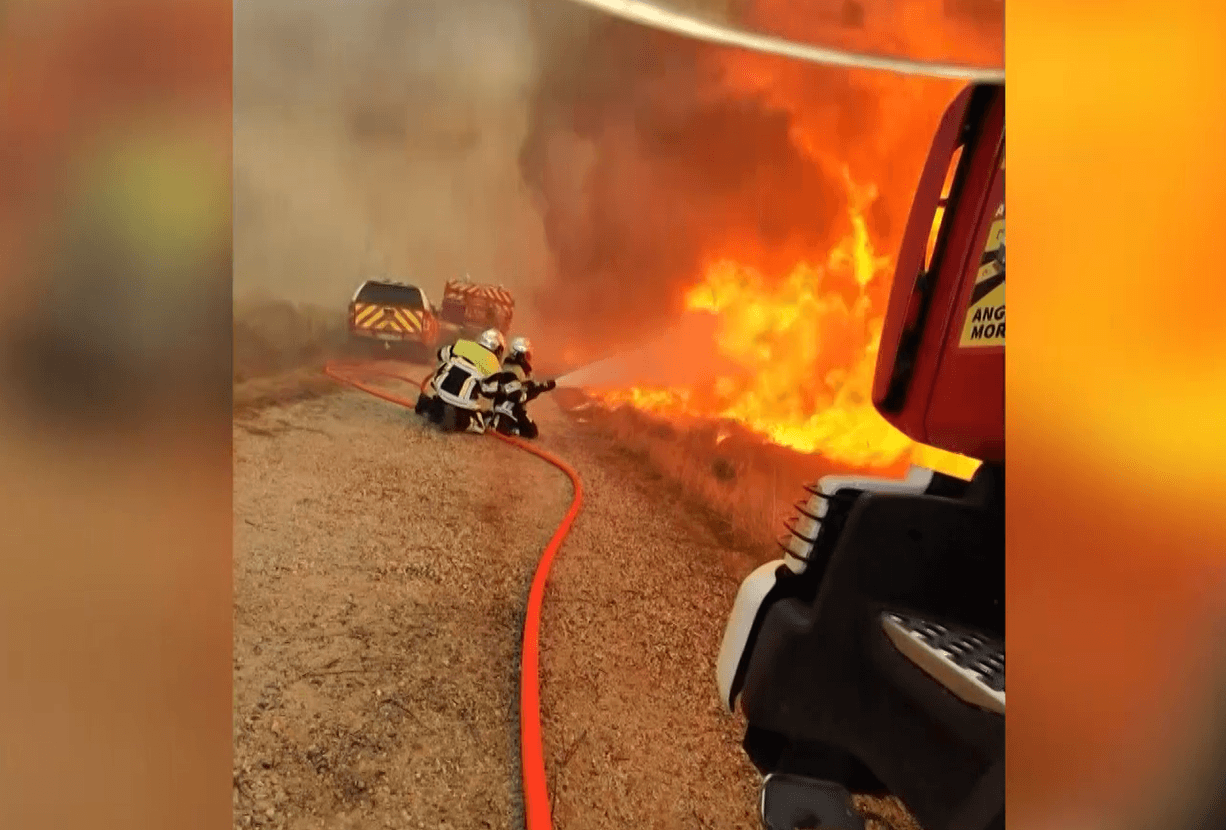 Vídeo: incêndio deixa céu vermelho durante noite na Croácia