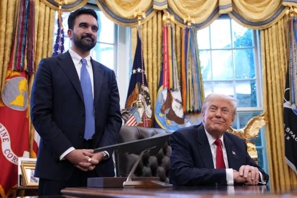 Trump ironiza boicote da imprensa durante reunião com prefeito de Nova York