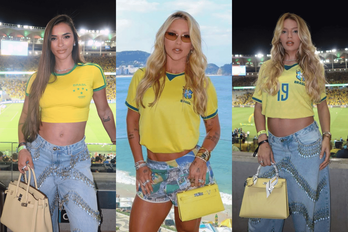 Acessório de luxo é destaque nas arquibancadas em jogo do Brasil