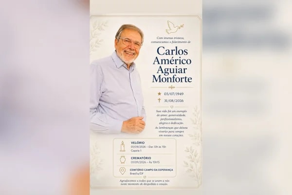 Jornalista Carlos Monforte será velado nesta terça-feira (1º/9) em Brasília