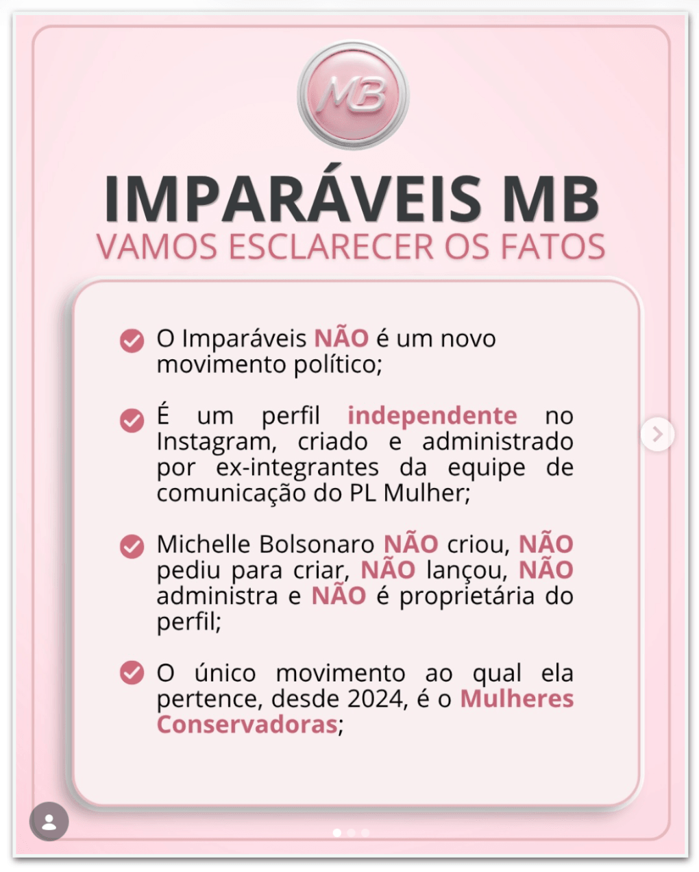 “Imparáveis” não é político nem foi criado por Michelle, diz movimento