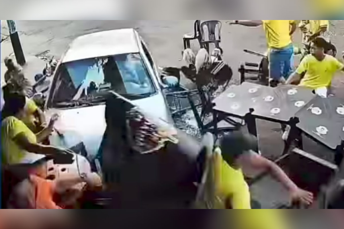 Adolescente atropela torcedores durante jogo do Brasil em MG