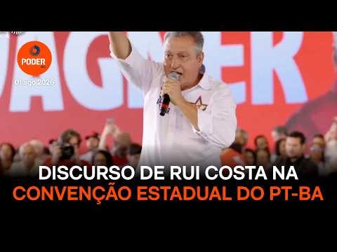 Assista ao discurso de Rui Costa na convenção do PT na Bahia