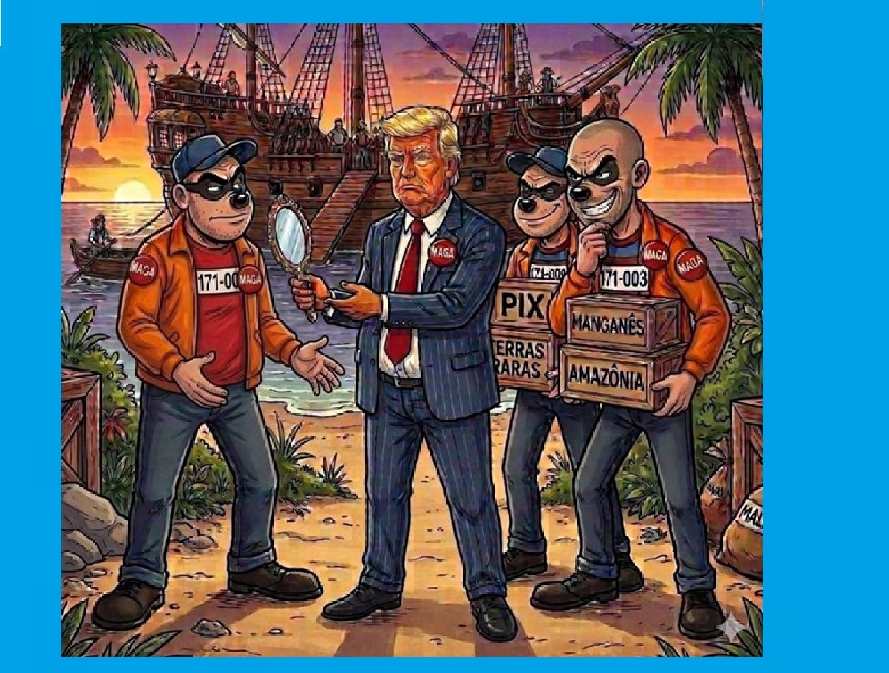 Dudu revela: a Trump, Pix, terras raras, honra; a brasucas, espelhinho