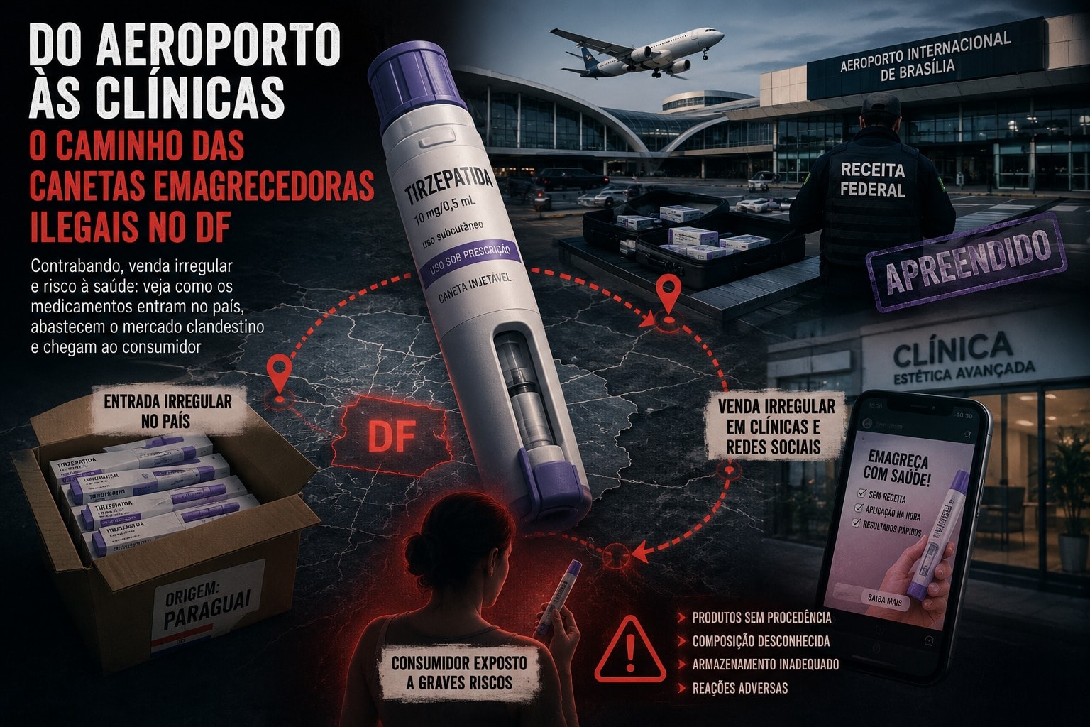 DF entra na rota do milionário mercado das canetas emagrecedoras do Paraguai