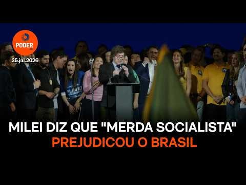 Milei diz que “merda socialista” prejudicou Brasil e critica Lula