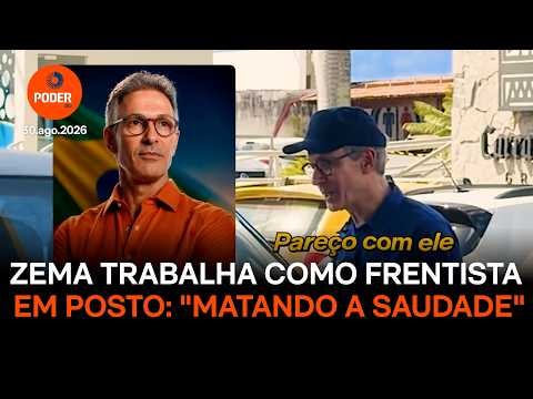 Zema se veste de frentista e diz “relembrar” antiga profissão