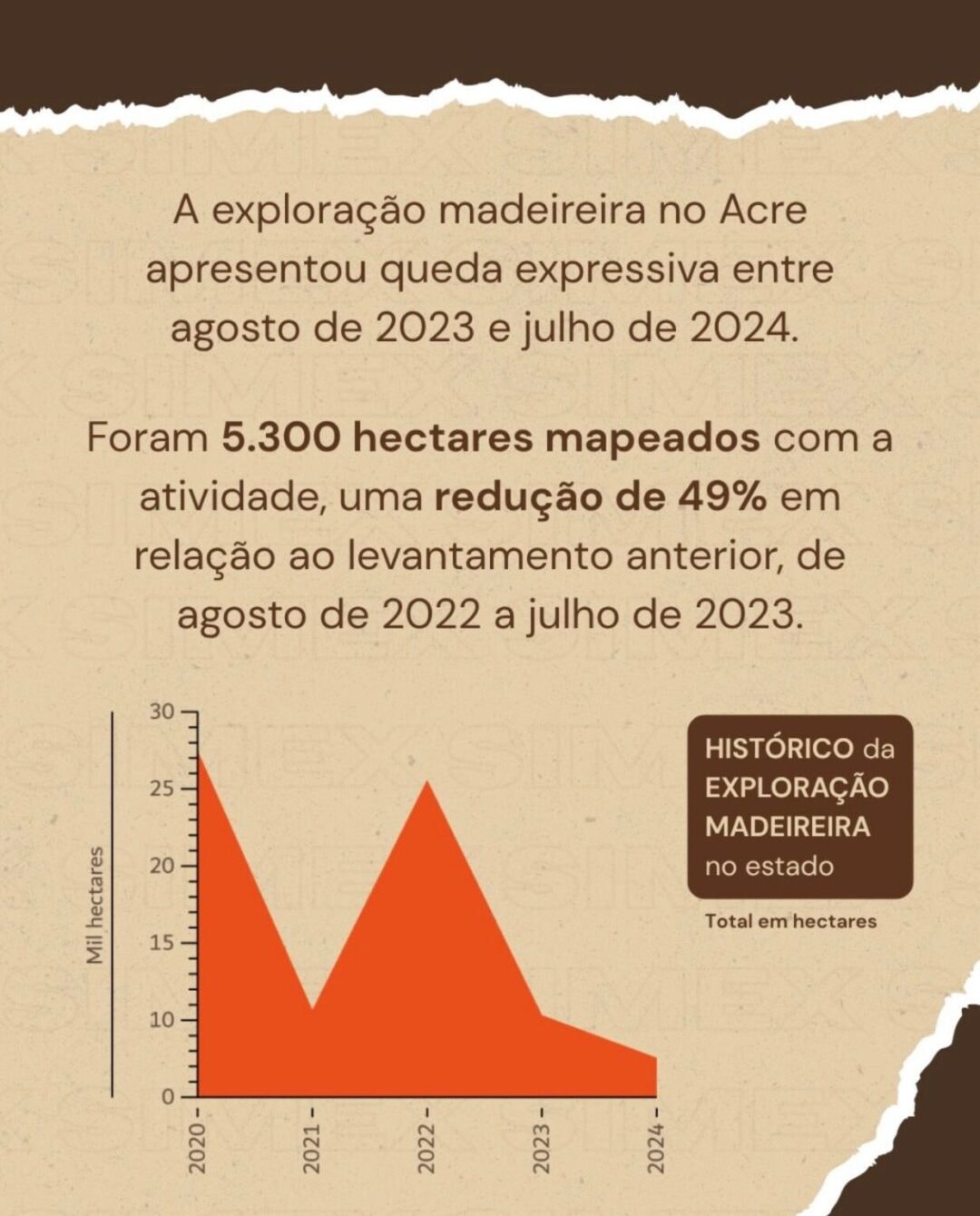 Acre registra recuo de 49% na exploração madeireira