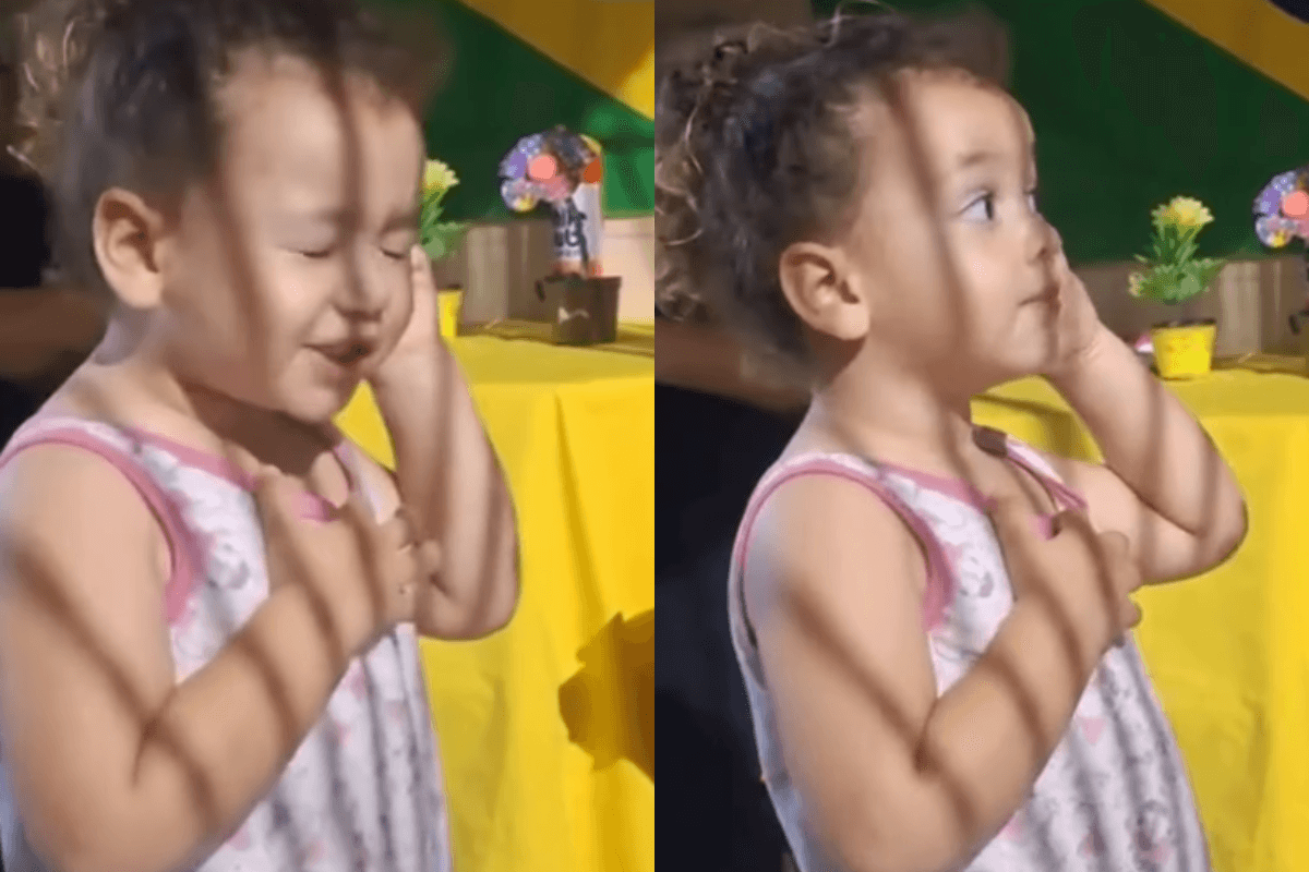 Menina de 3 anos viraliza ao criar versão própria do Hino Nacional