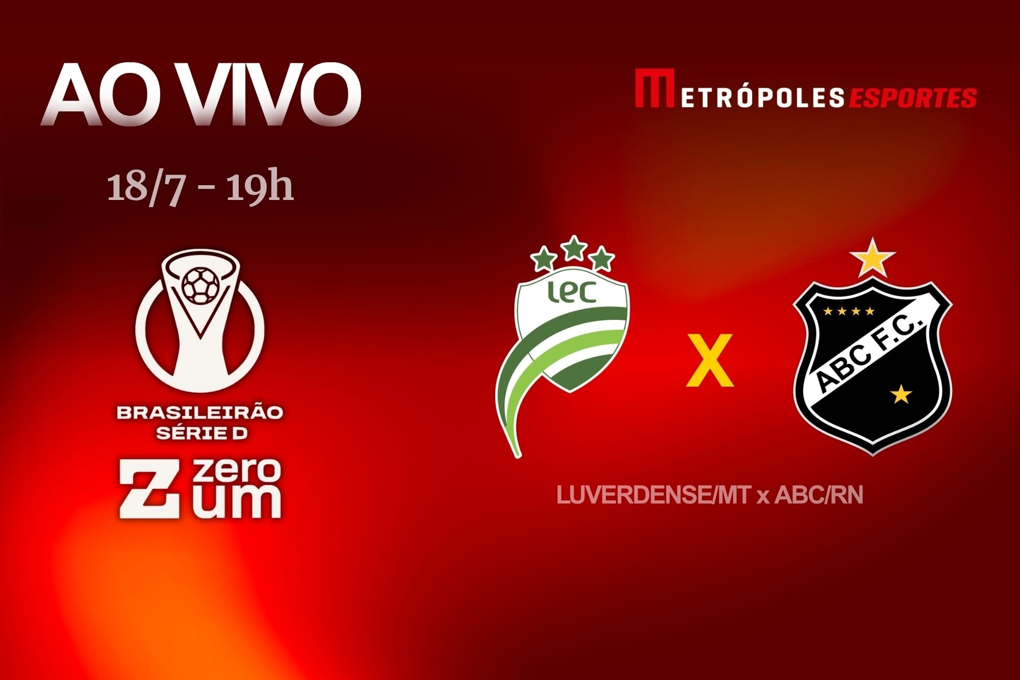 Série D ZeroUm: Metrópoles transmite Luverdense-MT x ABC-RN ao vivo