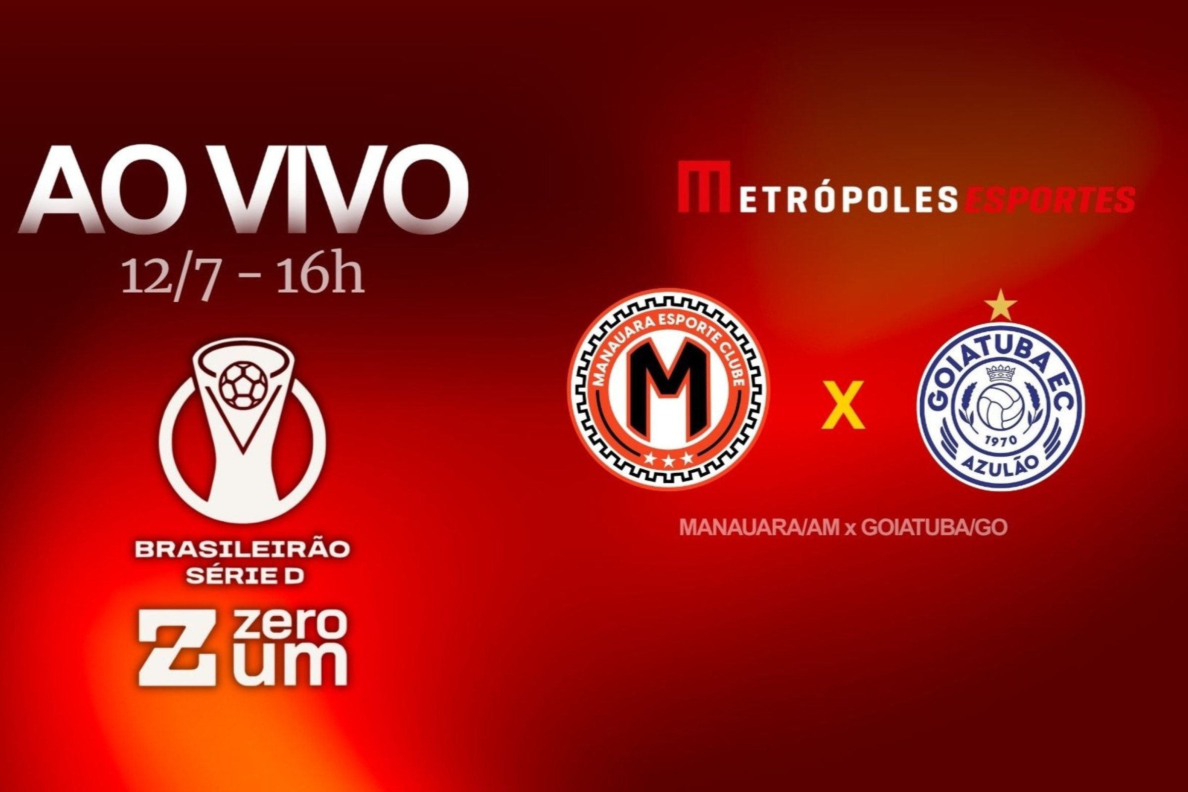Série D ZeroUm: Metrópoles transmite Manauara-AM x Goiatuba ao vivo